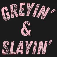 Greyin And Slayin Funny Grey Hair Workout Women's Hoodie thumb 2