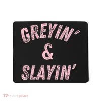 Greyin And Slayin Funny Grey Hair Workout Mousepad thumb 0