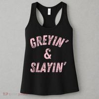 Greyin And Slayin Funny Grey Hair Workout Women's Tank Top thumb 3