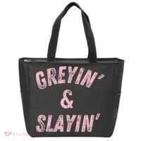 Greyin And Slayin Funny Grey Hair Workout Tote Bag thumb 0
