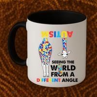 Giraffe Autism Seeing The World From A Different Angle Gift Coffee Mug thumb 2