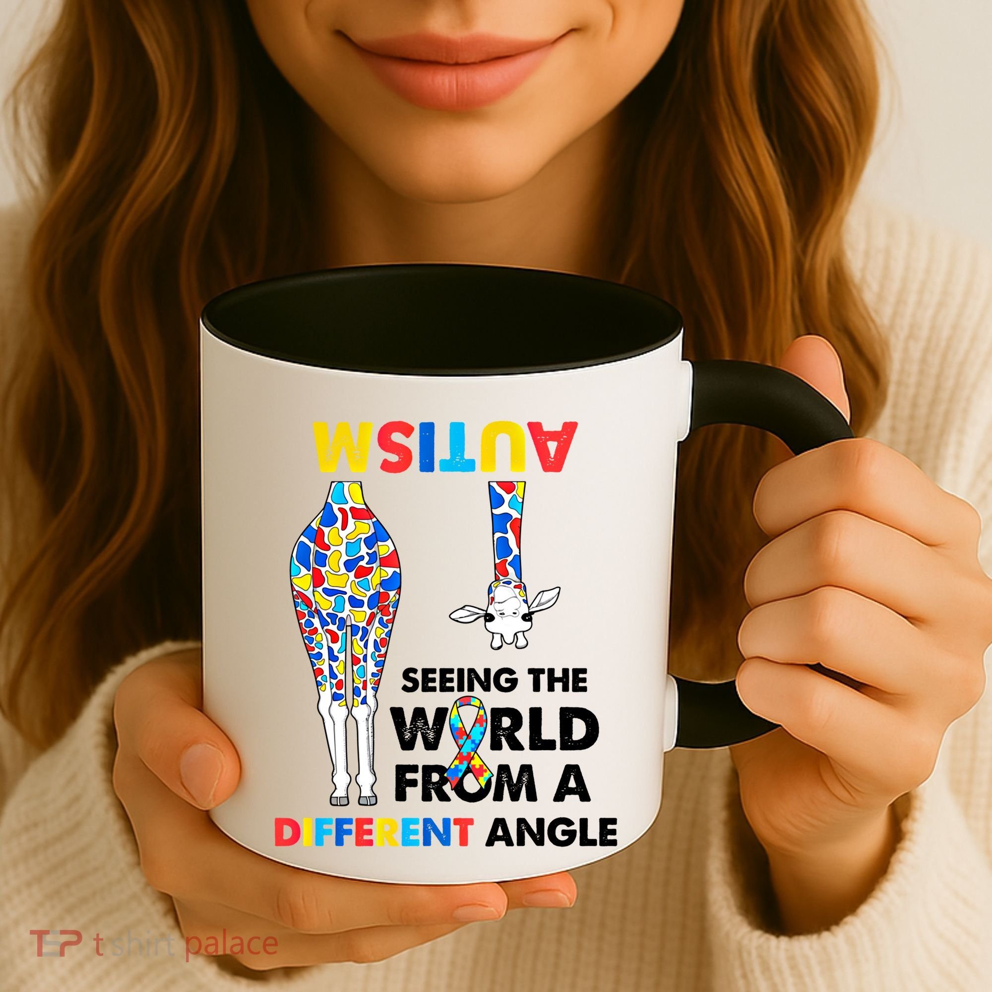Giraffe Autism Seeing The World From A Different Angle Gift Coffee Mug