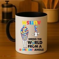 Giraffe Autism Seeing The World From A Different Angle Gift Coffee Mug thumb 4