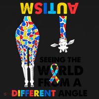 Giraffe Autism Seeing The World From A Different Angle Gift Pajama Set thumb 2