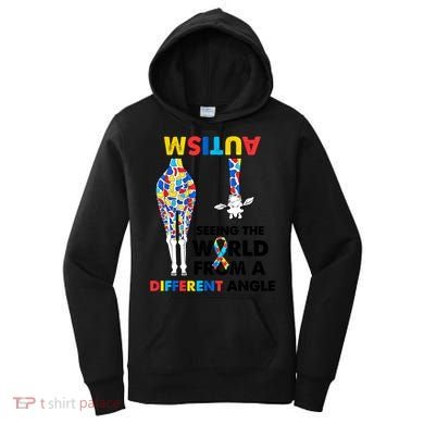Giraffe Autism Seeing The World From A Different Angle Gift Women's Hoodie