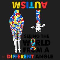 Giraffe Autism Seeing The World From A Different Angle Gift Hat thumb 2