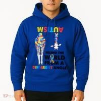 Giraffe Autism Seeing The World From A Different Angle Gift Hoodie thumb 2