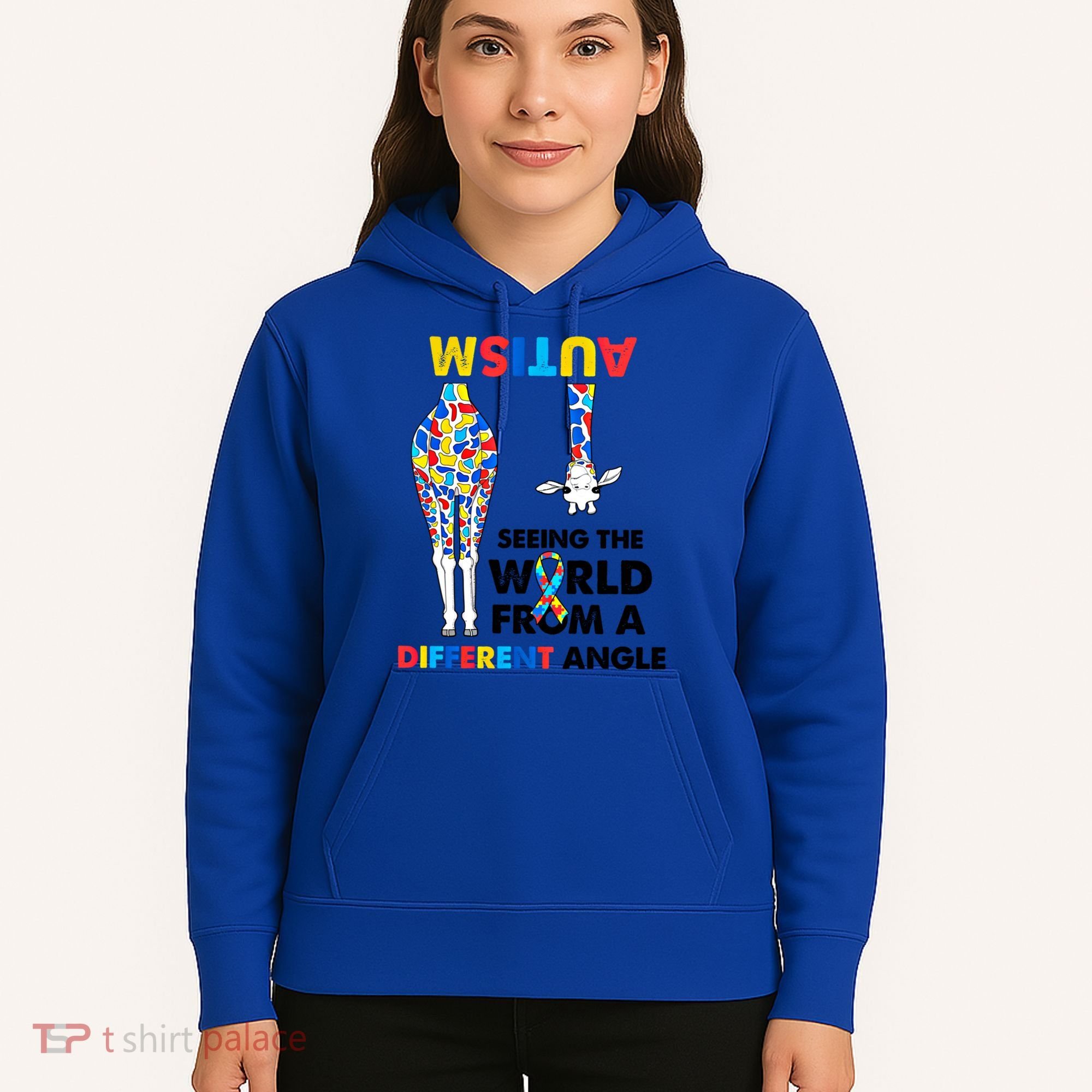 Giraffe Autism Seeing The World From A Different Angle Gift Hoodie