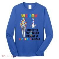 Giraffe Autism Seeing The World From A Different Angle Gift Long Sleeve Shirt thumb 0