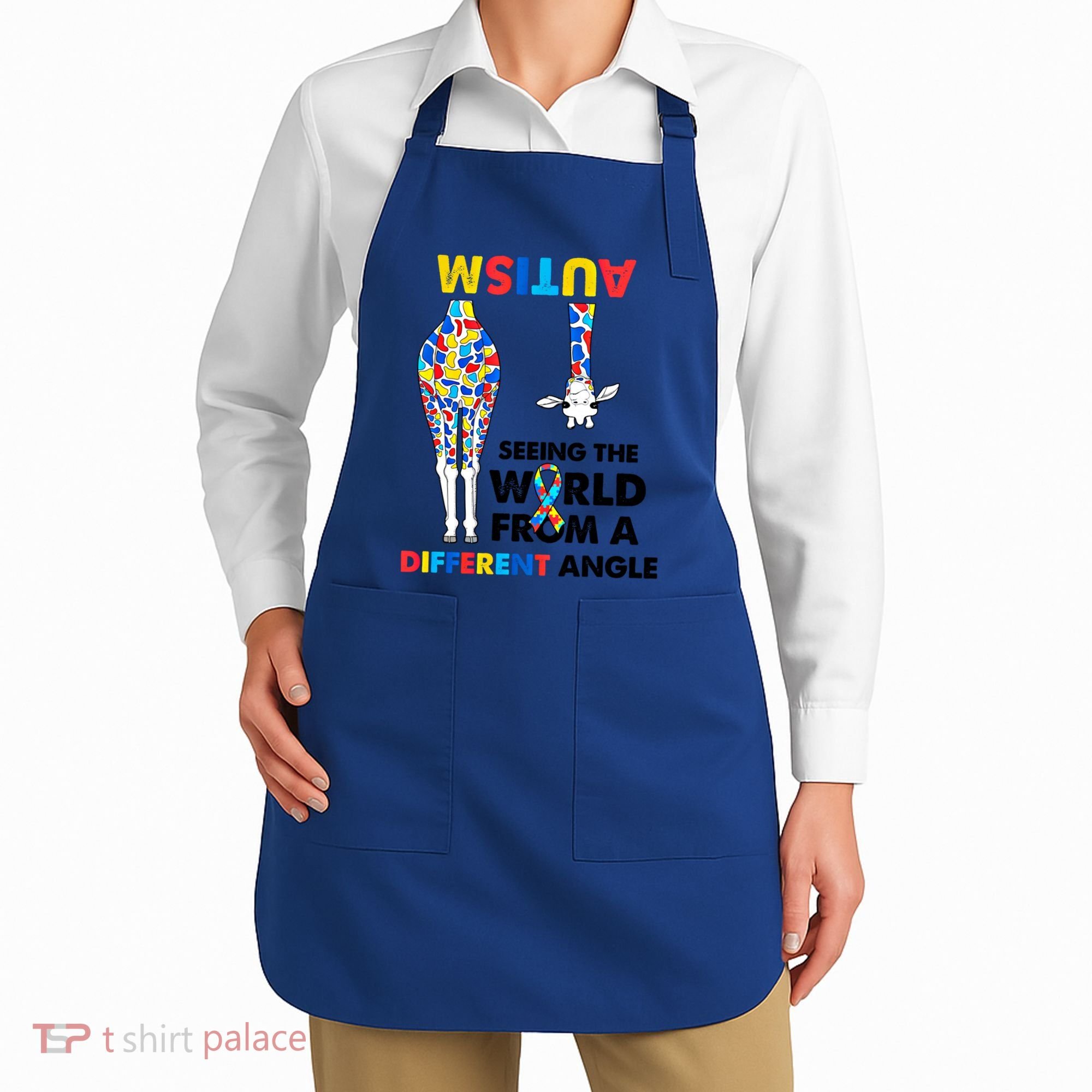 Giraffe Autism Seeing The World From A Different Angle Gift Apron