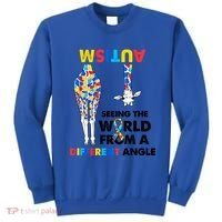 Giraffe Autism Seeing The World From A Different Angle Gift Sweatshirt thumb 0