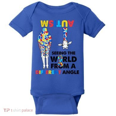 Giraffe Autism Seeing The World From A Different Angle Gift Baby Bodysuit