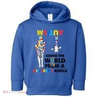Giraffe Autism Seeing The World From A Different Angle Gift Toddler Hoodie thumb 0