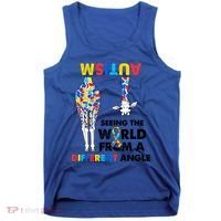 Giraffe Autism Seeing The World From A Different Angle Gift Tank Top thumb 0