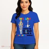 Giraffe Autism Seeing The World From A Different Angle Gift Women's T-Shirt thumb 4