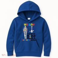 Giraffe Autism Seeing The World From A Different Angle Gift Kids Hoodie thumb 0
