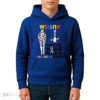 Giraffe Autism Seeing The World From A Different Angle Gift Kids Hoodie thumb 4
