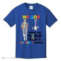 Giraffe Autism Seeing The World From A Different Angle Gift Kids T-Shirt thumb 0