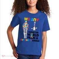 Giraffe Autism Seeing The World From A Different Angle Gift Kids T-Shirt thumb 2