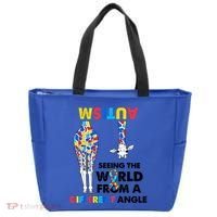 Giraffe Autism Seeing The World From A Different Angle Gift Tote Bag thumb 0