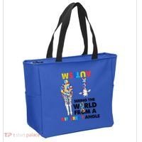 Giraffe Autism Seeing The World From A Different Angle Gift Tote Bag thumb 2