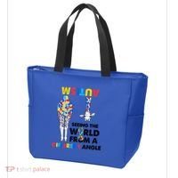 Giraffe Autism Seeing The World From A Different Angle Gift Tote Bag thumb 3