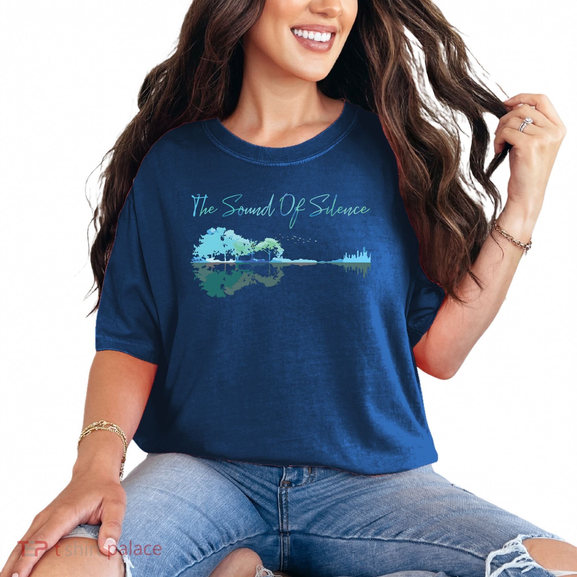 Guitar Artwork The Sound Of Silence Nature Guitar Mixed Comfort Colors T-Shirt