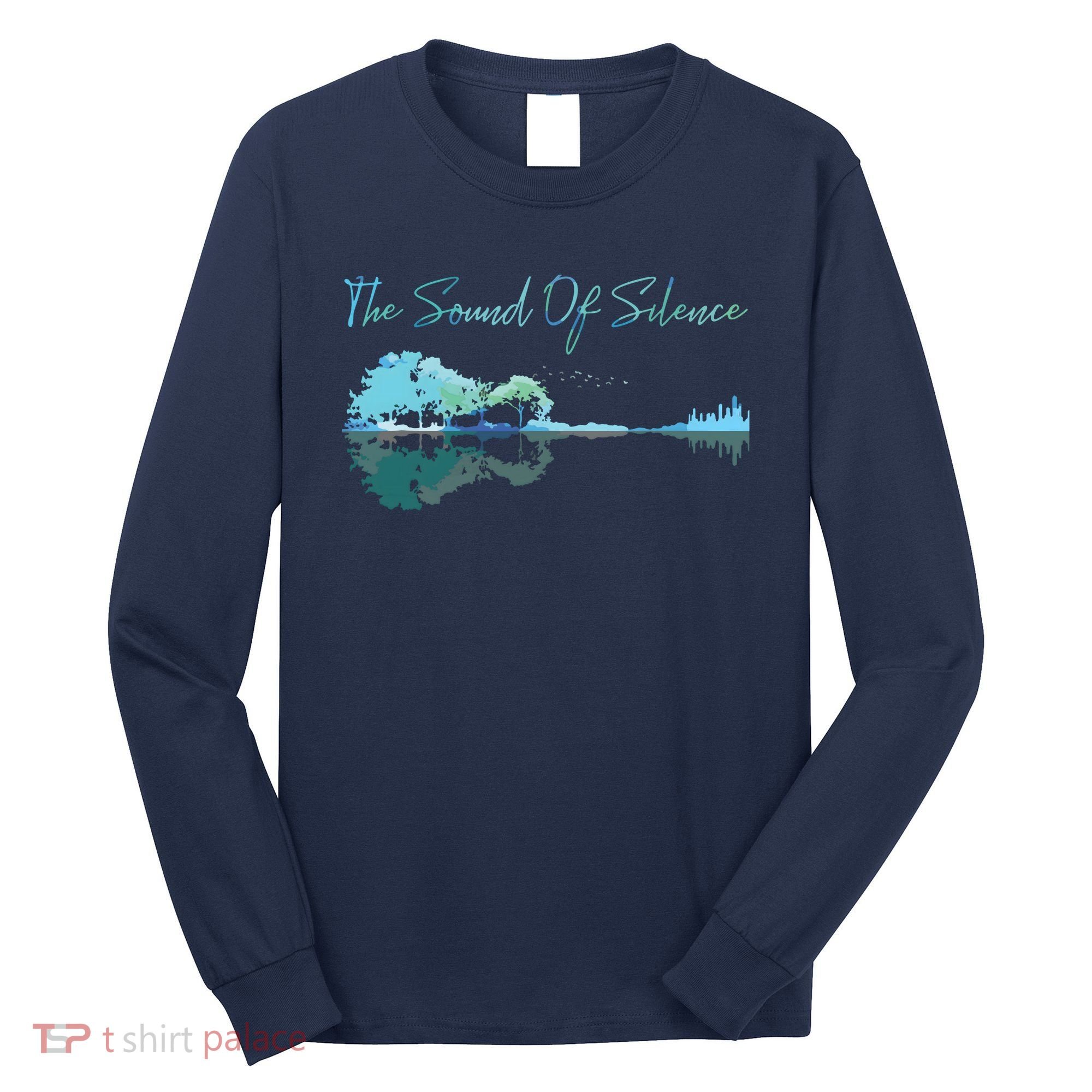 Guitar Artwork The Sound Of Silence Nature Guitar Mixed Long Sleeve Shirt