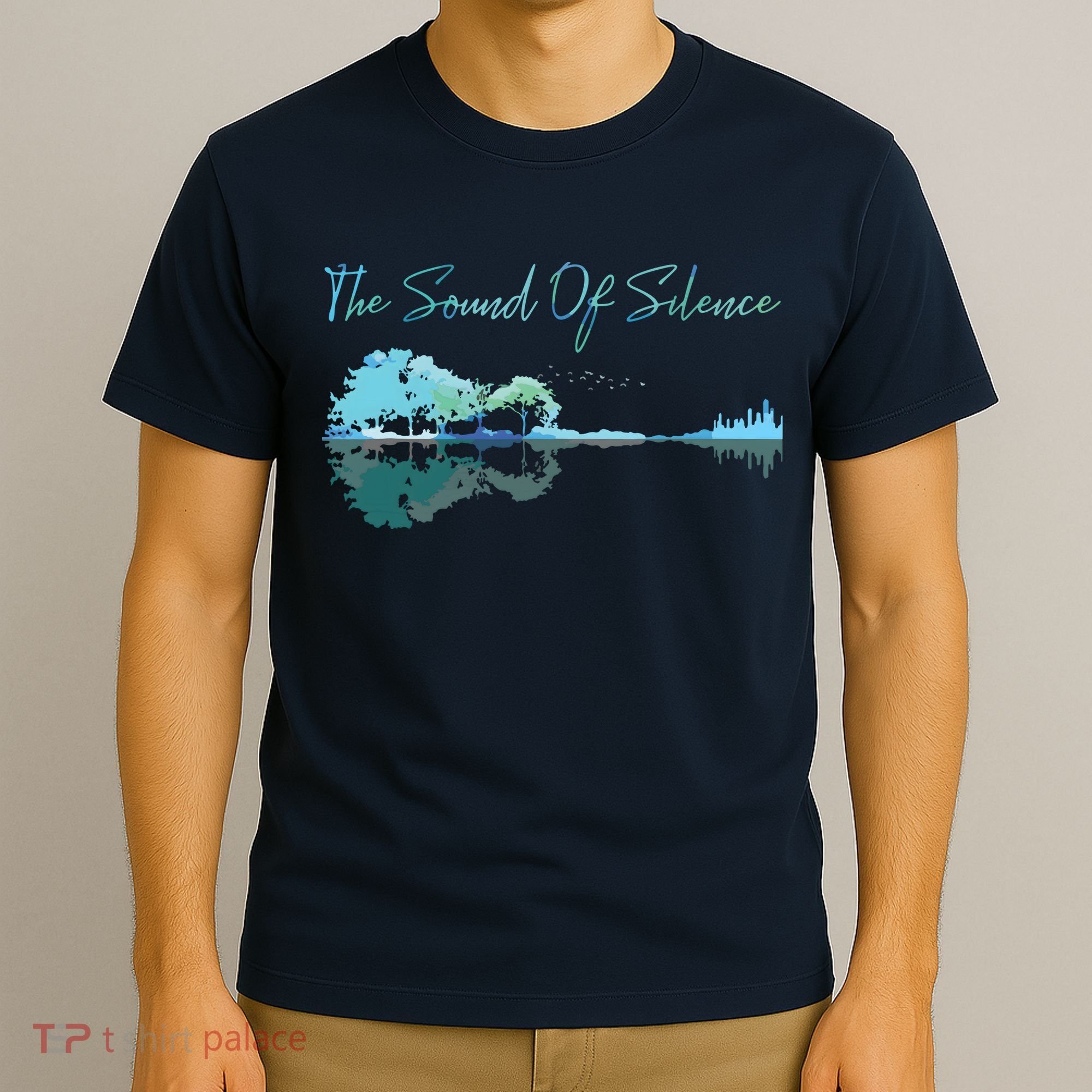 Guitar Artwork The Sound Of Silence Nature Guitar Mixed T-Shirt