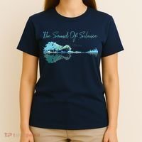 Guitar Artwork The Sound Of Silence Nature Guitar Mixed T-Shirt thumb 4