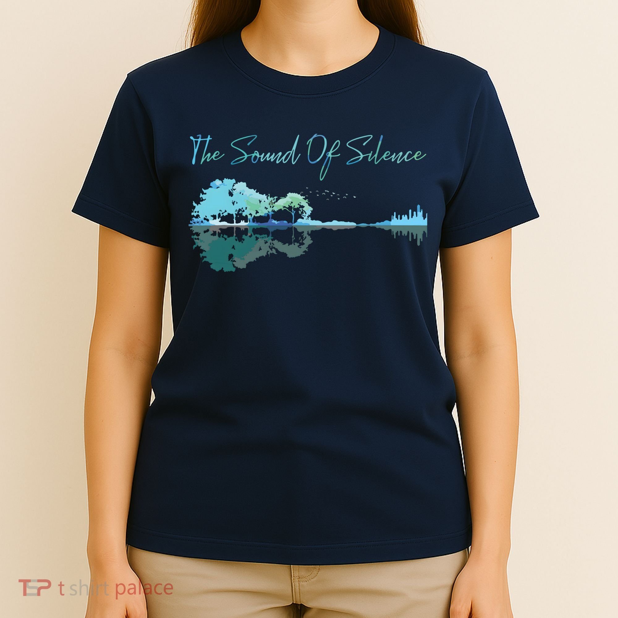 Guitar Artwork The Sound Of Silence Nature Guitar Mixed T-Shirt