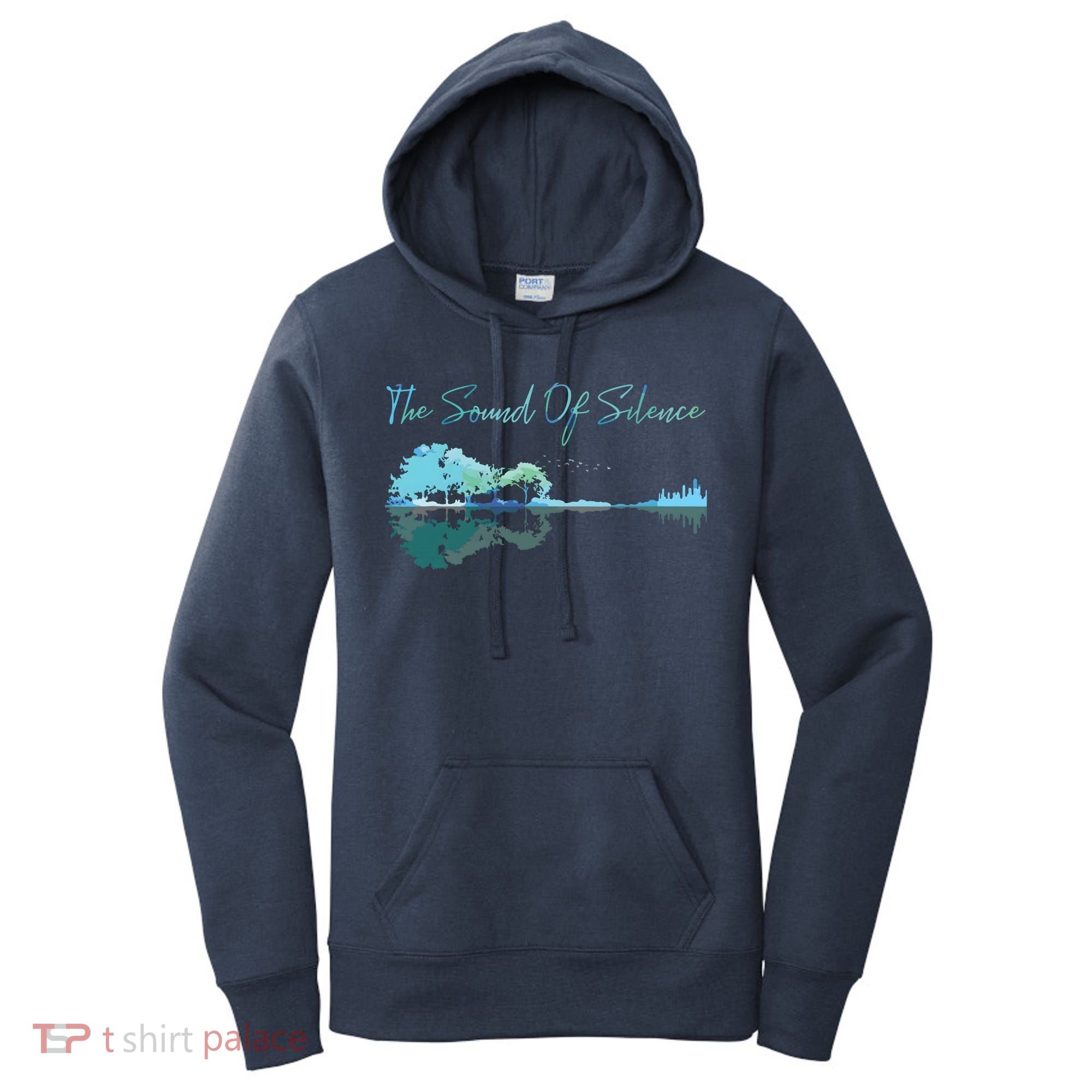 Guitar Artwork The Sound Of Silence Nature Guitar Mixed Women's Hoodie