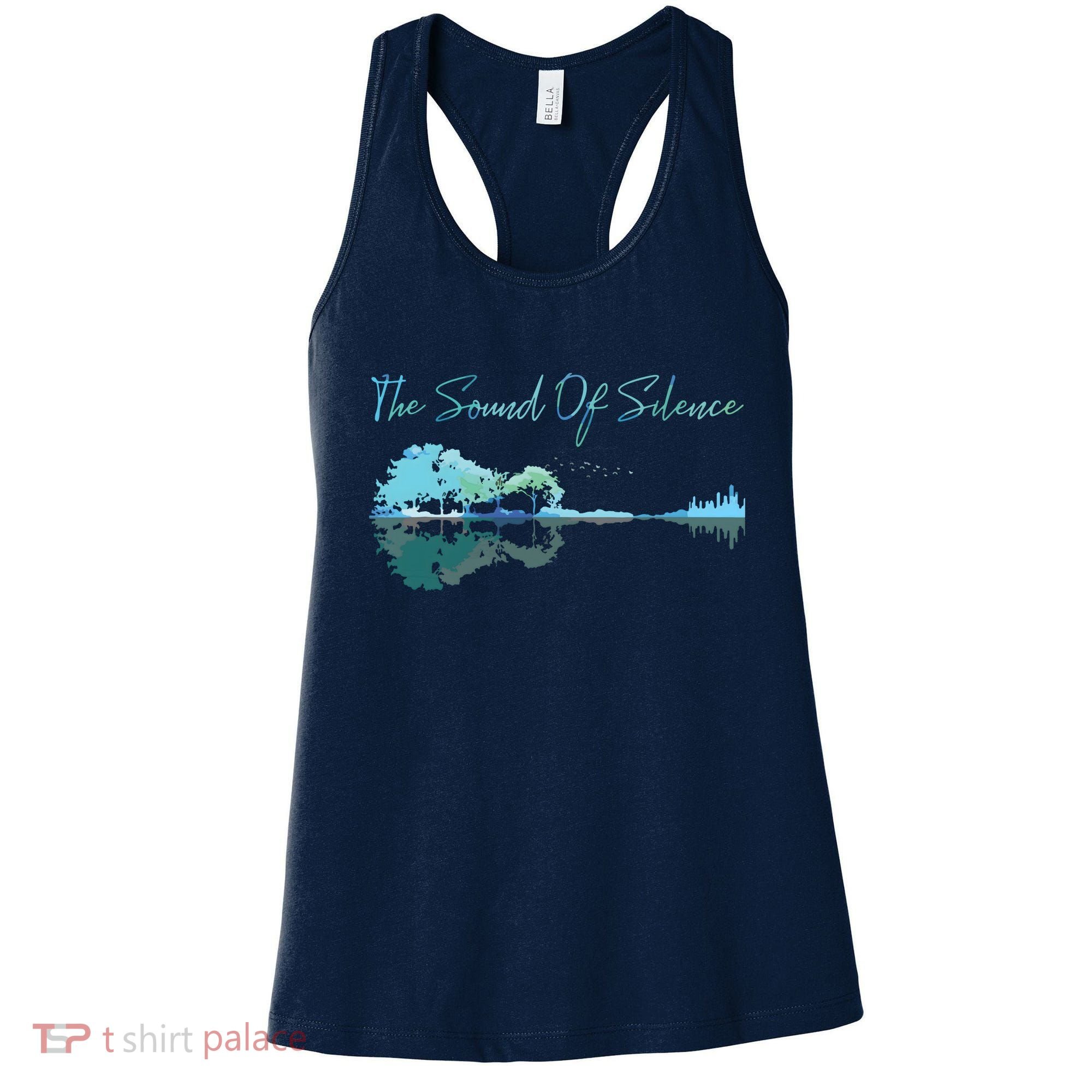 Guitar Artwork The Sound Of Silence Nature Guitar Mixed Women's Tank Top