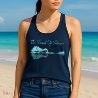 Guitar Artwork The Sound Of Silence Nature Guitar Mixed Women's Tank Top thumb 2