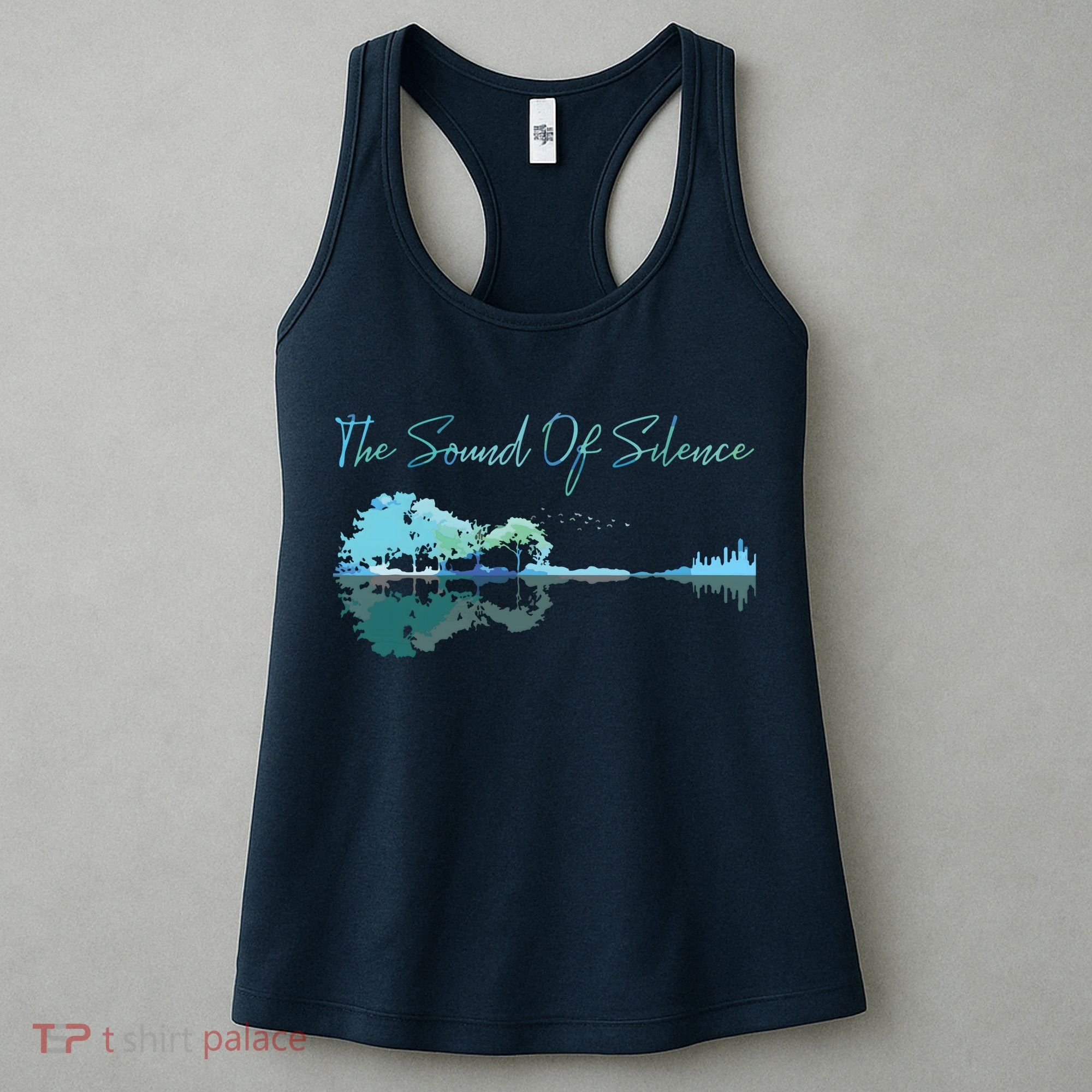 Guitar Artwork The Sound Of Silence Nature Guitar Mixed Women's Tank Top