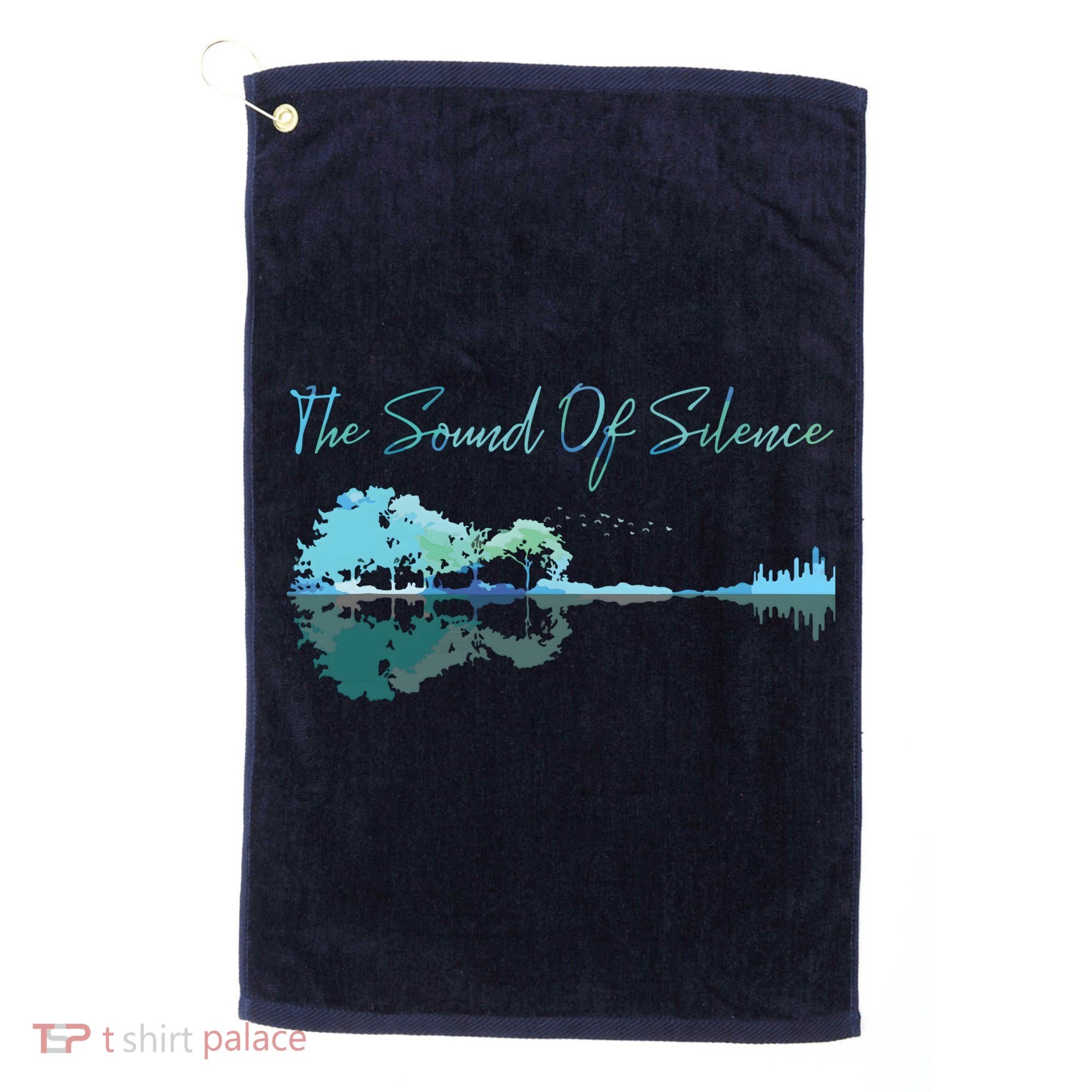 Guitar Artwork The Sound Of Silence Nature Guitar Mixed Golf Towel