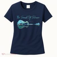 Guitar Artwork The Sound Of Silence Nature Guitar Mixed Women's T-Shirt thumb 0