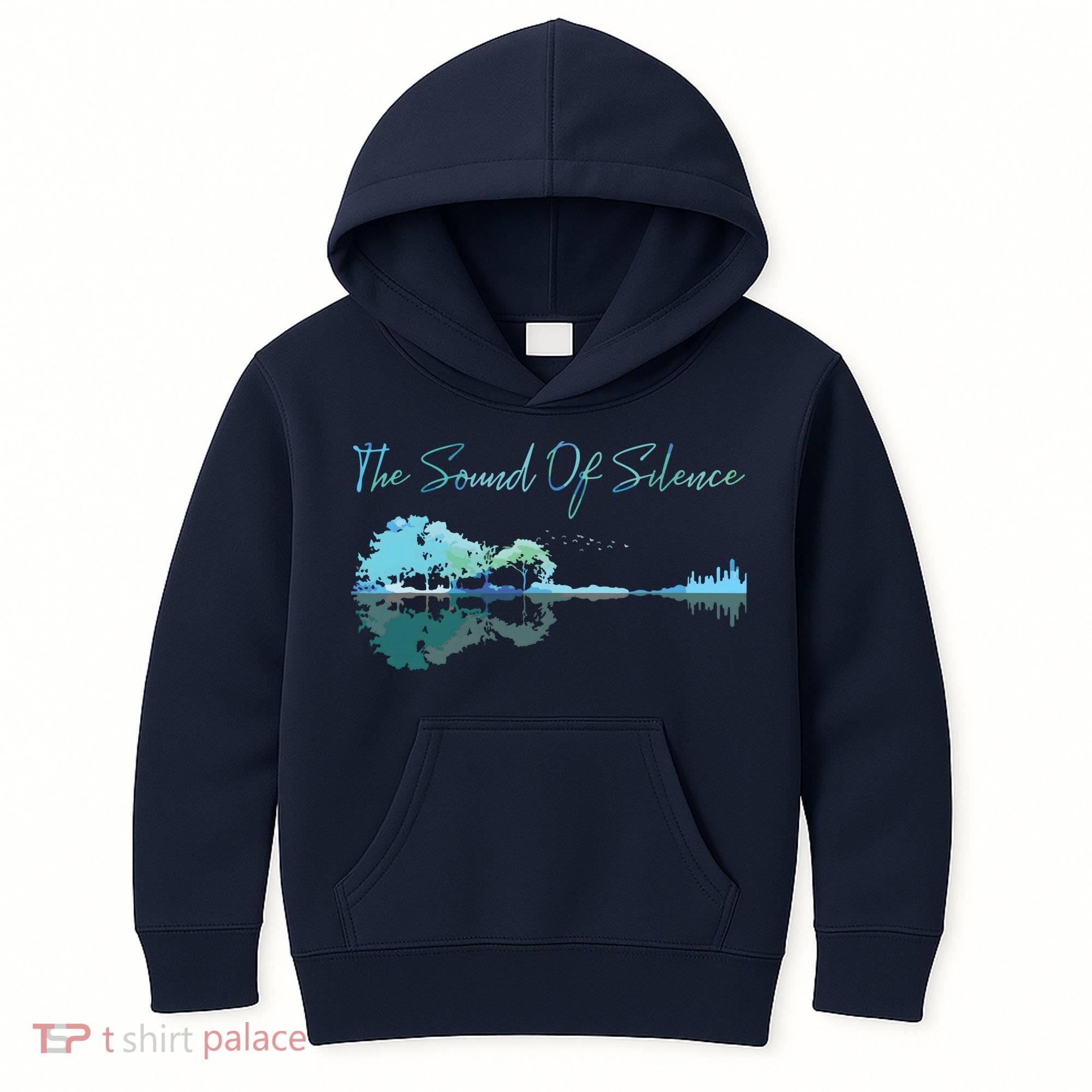 Guitar Artwork The Sound Of Silence Nature Guitar Mixed Kids Hoodie