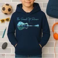 Guitar Artwork The Sound Of Silence Nature Guitar Mixed Kids Hoodie thumb 2
