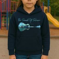 Guitar Artwork The Sound Of Silence Nature Guitar Mixed Kids Hoodie thumb 3