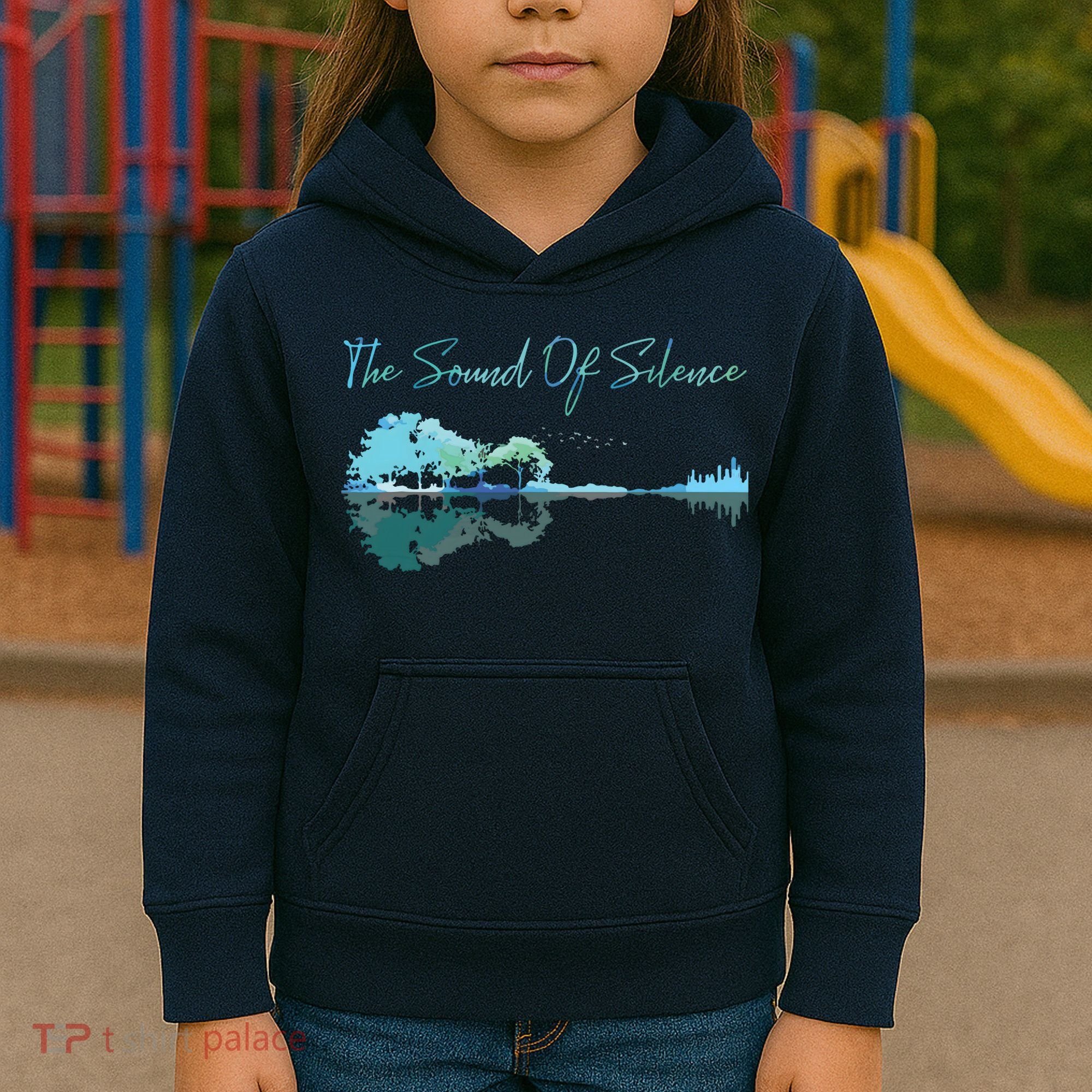 Guitar Artwork The Sound Of Silence Nature Guitar Mixed Kids Hoodie