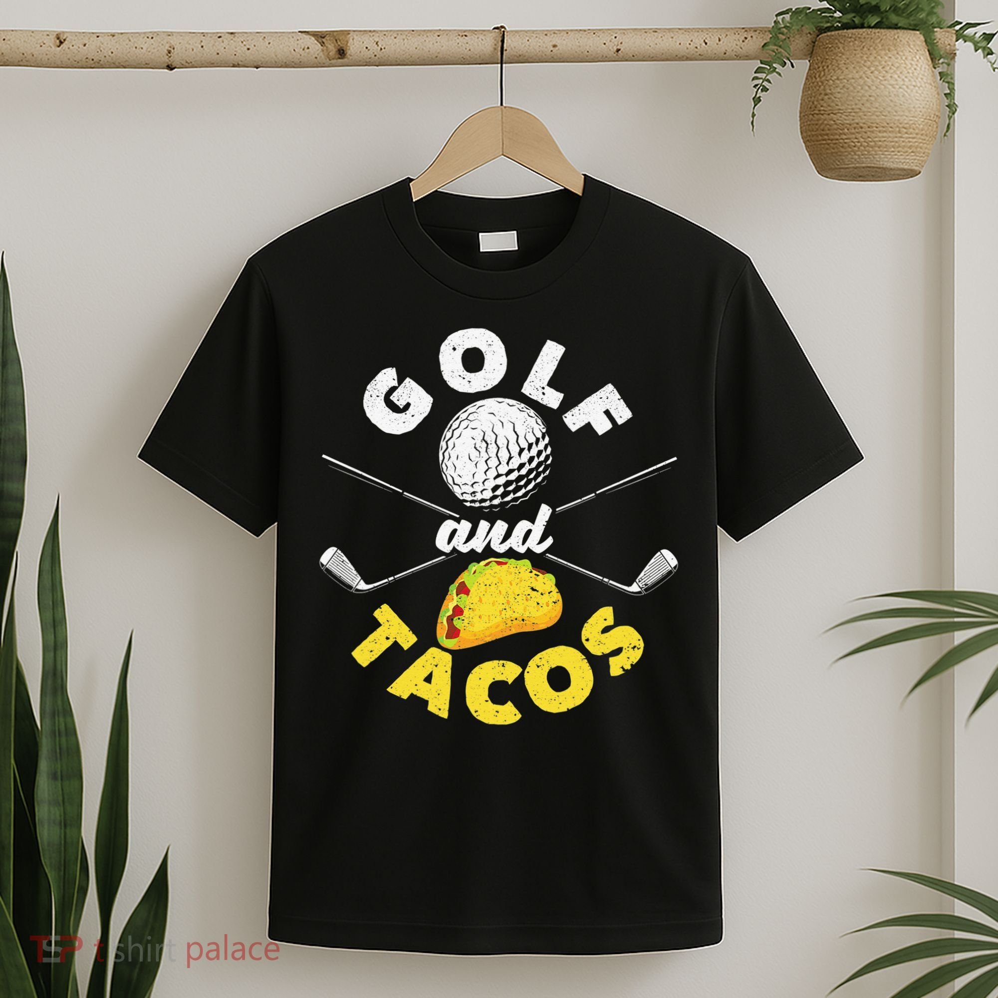 Golf And Tacos Funny Mexican Dish Favorite Sport Golfer T-Shirt