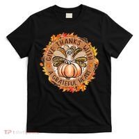 Give A Thanks With Grateful Heart Thanksgiving Thankful Turkey T-Shirt thumb 0