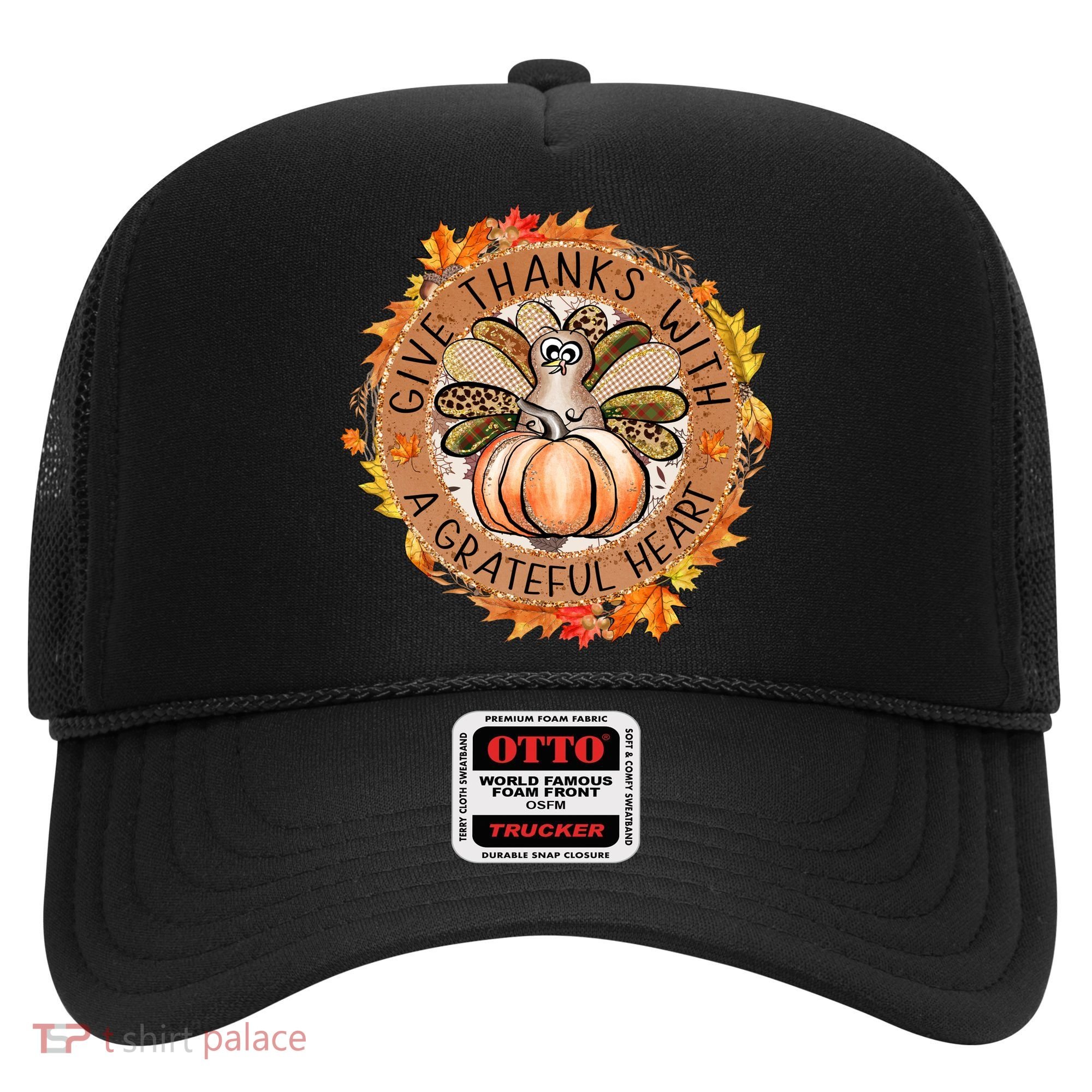 Give A Thanks With Grateful Heart Thanksgiving Thankful Turkey Hat