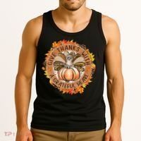 Give A Thanks With Grateful Heart Thanksgiving Thankful Turkey Tank Top thumb 3