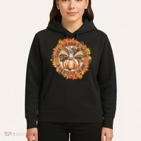Give A Thanks With Grateful Heart Thanksgiving Thankful Turkey Hoodie thumb 5