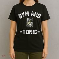 Gym And Tonic Funny Workout Weightlifting Pun Alcohol Drink T-Shirt thumb 4