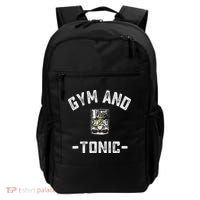 Gym And Tonic Funny Workout Weightlifting Pun Alcohol Drink Backpack thumb 0