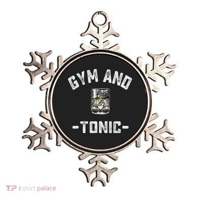 Gym And Tonic Funny Workout Weightlifting Pun Alcohol Drink Ornament