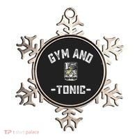 Gym And Tonic Funny Workout Weightlifting Pun Alcohol Drink Ornament thumb 0
